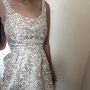 Abercrombie and Fitch nude embroidered party dress